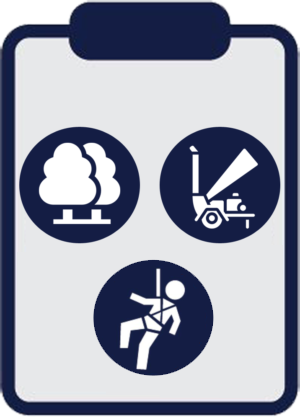 Tree Work with Wood Chipper + Stump Grinder