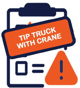 Tip Truck With Crane